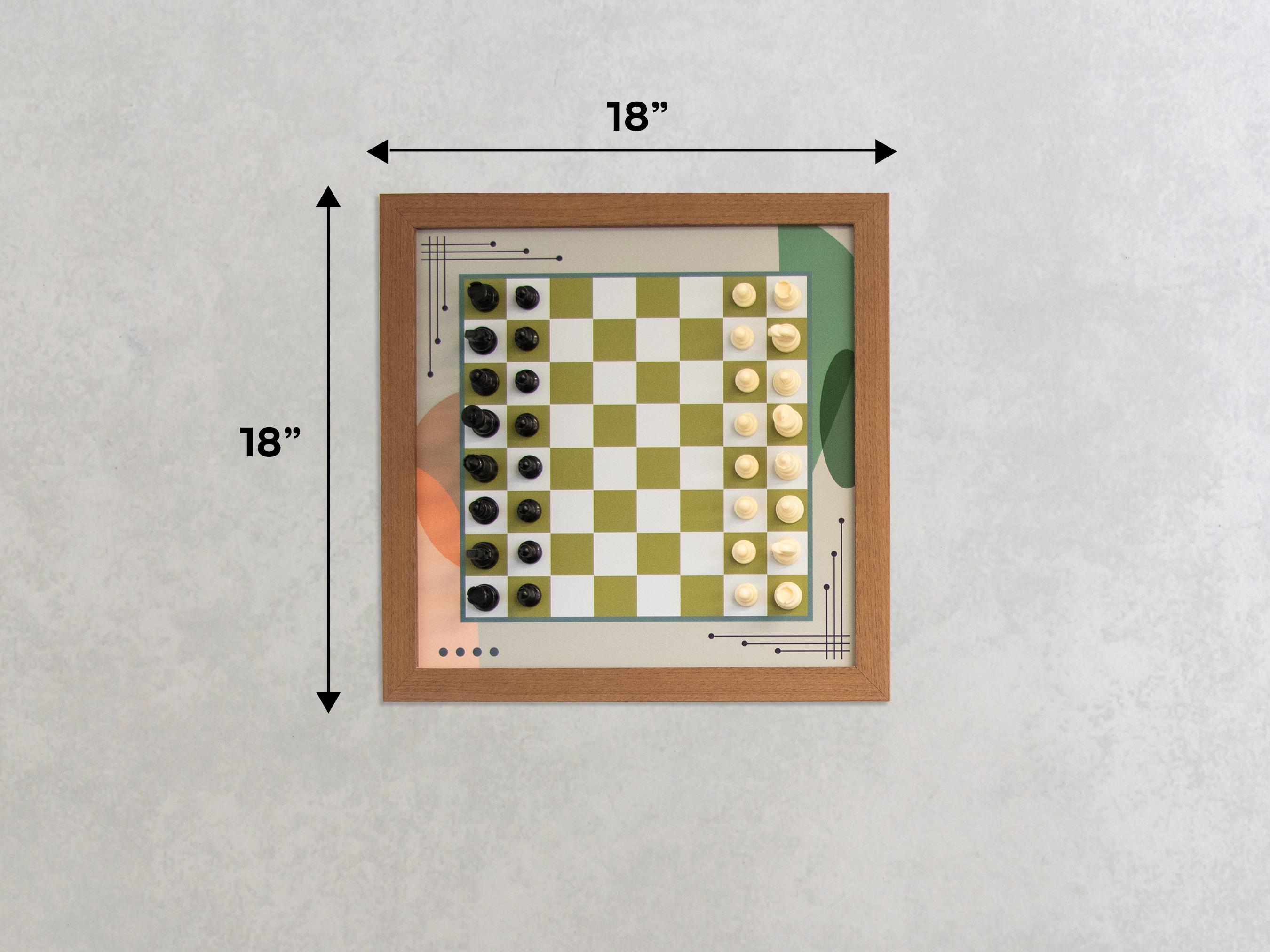 Mid-Century Modern Magnetic Game Set | Chess Set | Board Game | Room Decor | Game Room decor | Wall Games | Basement Decor | MCM Wall Art